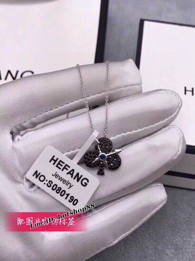 HEFANG Jewelry/何方珠寶官網同步925純銀撲克項鏈 zgb2471